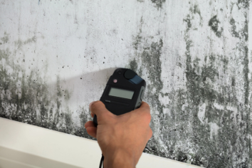 Detecting moisture in a wall with mould damage